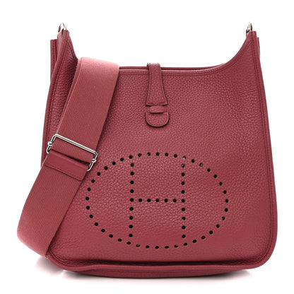 Hermes Taurillon Clemence Evelyne III PM Bois de Rose 1 of 10