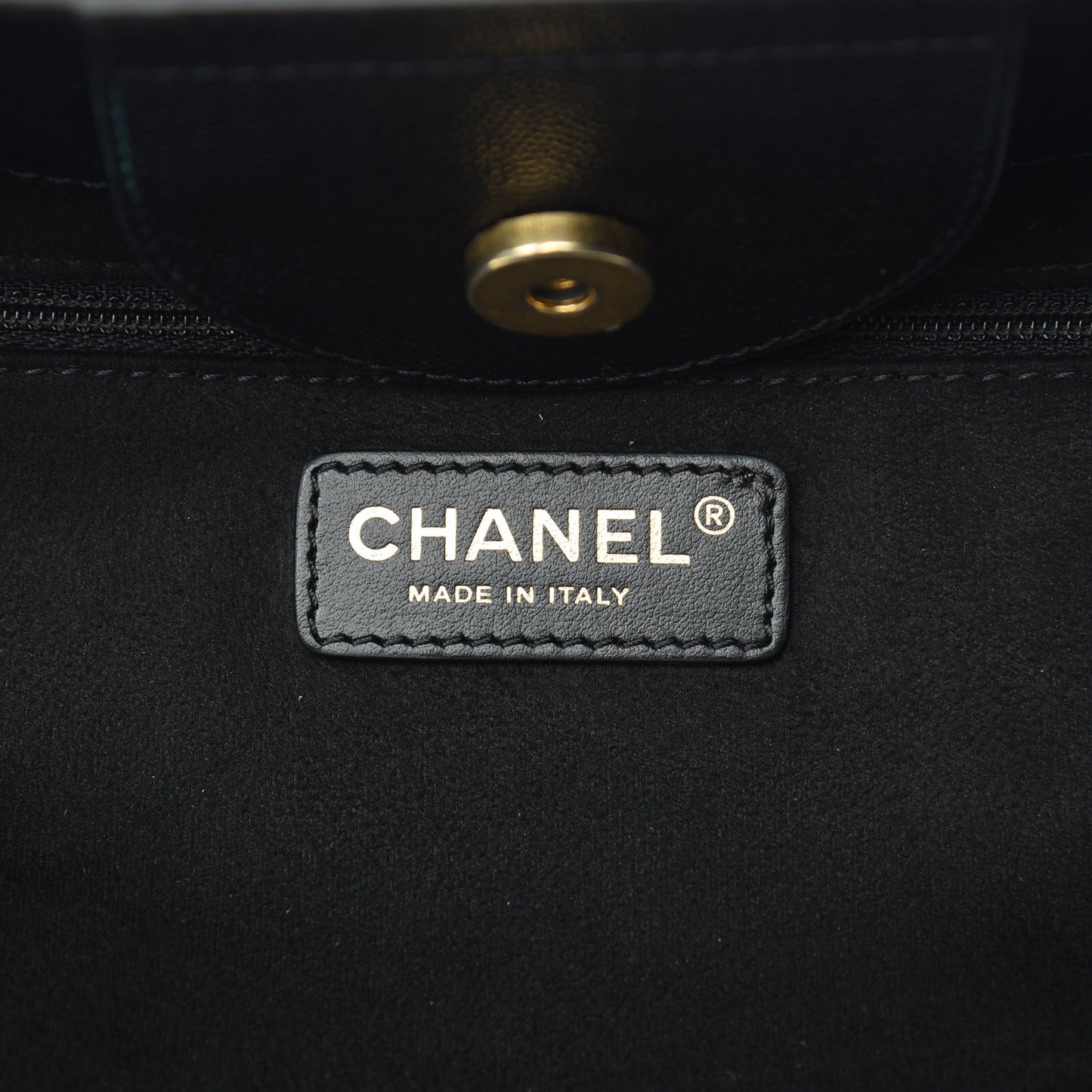 Caviar Small Studded Deauville Tote Black