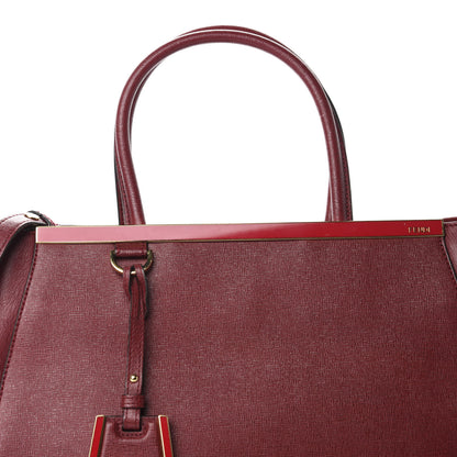 Fendi Vitello Elite Regular 2Jours Tote Rosso Scuro Ciliegia 11 of 11