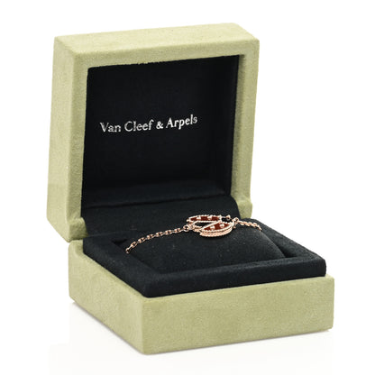 Van Cleef & Arpels 18K Rose Gold Carnelian Onyx Lucky Spring Open Wing Lady Bug Bracelet 4 of 4