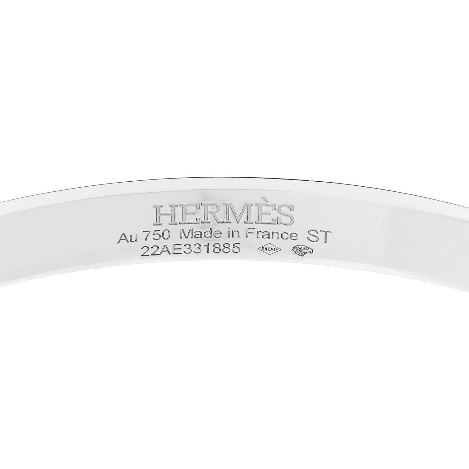 Hermes 18K White Gold Diamond PM Kelly Pave Bracelet ST 3 of 4