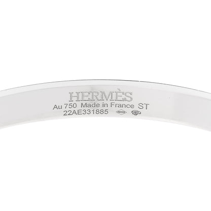 Hermes 18K White Gold Diamond PM Kelly Pave Bracelet ST 3 of 4