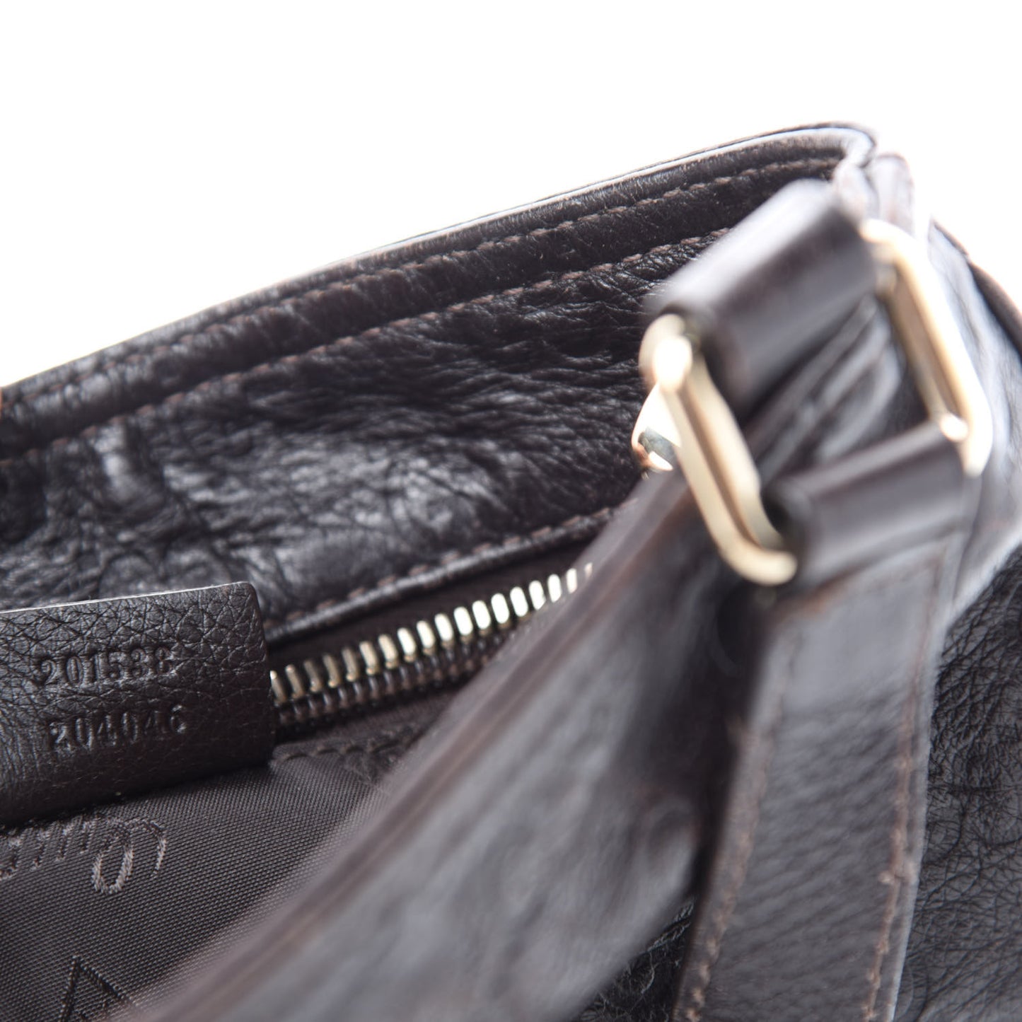 Guccissima Small Flat Messenger Bag Dark Brown