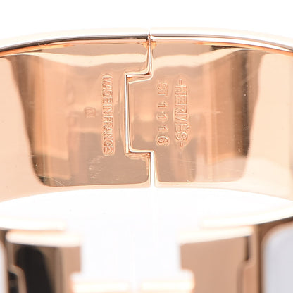 Hermes Enamel Wide Clic Clac H Bracelet PM White 4 of 5
