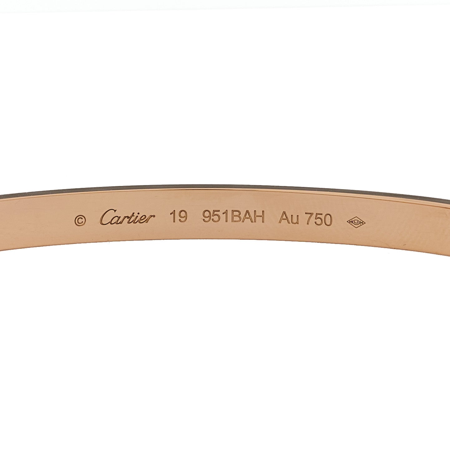 Cartier 18K Pink Gold Medium LOVE Bracelet 19 3 of 5