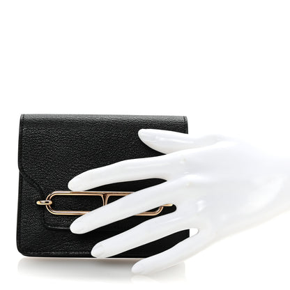 Hermes Chevre Mysore Roulis Slim Wallet Black 2 of 9