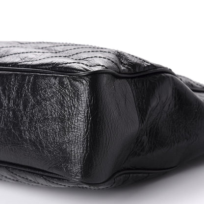 Saint Laurent Crinkled Calfskin Matelasse Monogram Large Niki Shopping Tote Bag Black 7 of 10