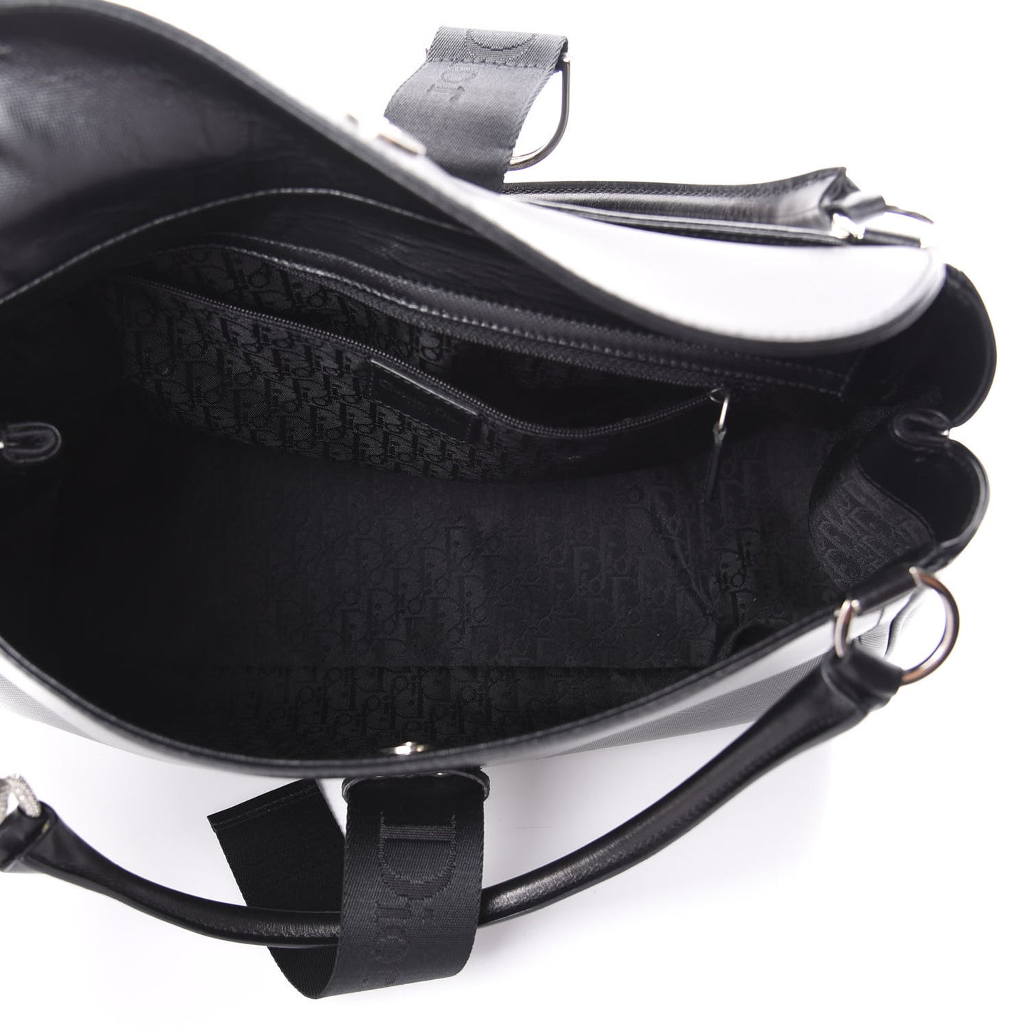 Coated Canvas Crystal Hardcore Shoulder Bag Black