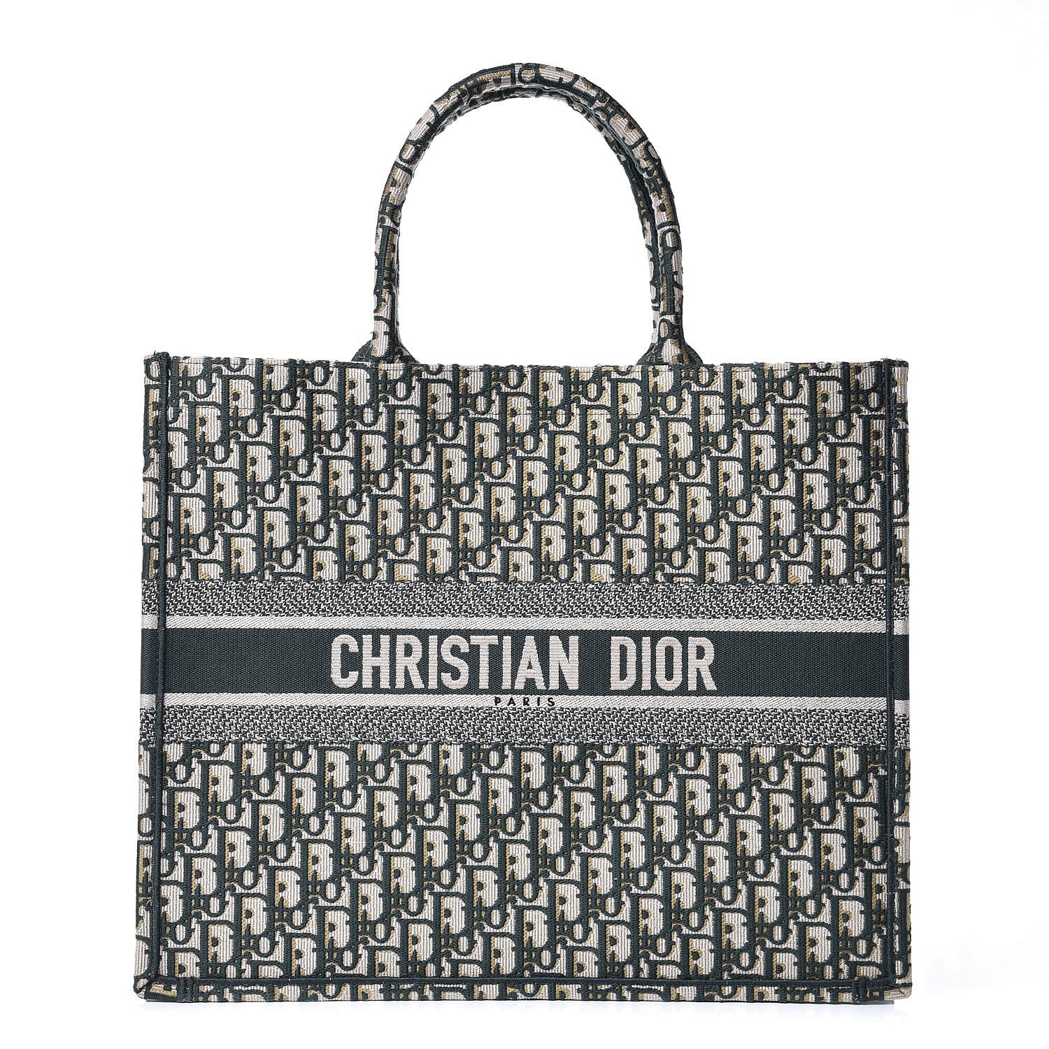 Christian Dior Oblique Large Book Tote Vert Multicolor 1 of 8