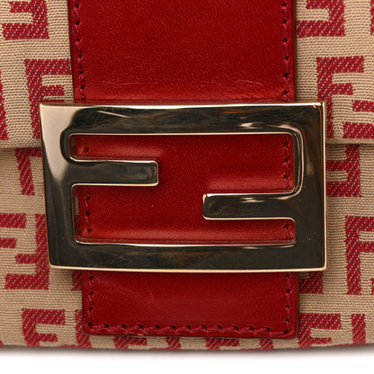 Fendi Zucchino Vitello Mini Mama Baguette Beige Rosso 13 of 13