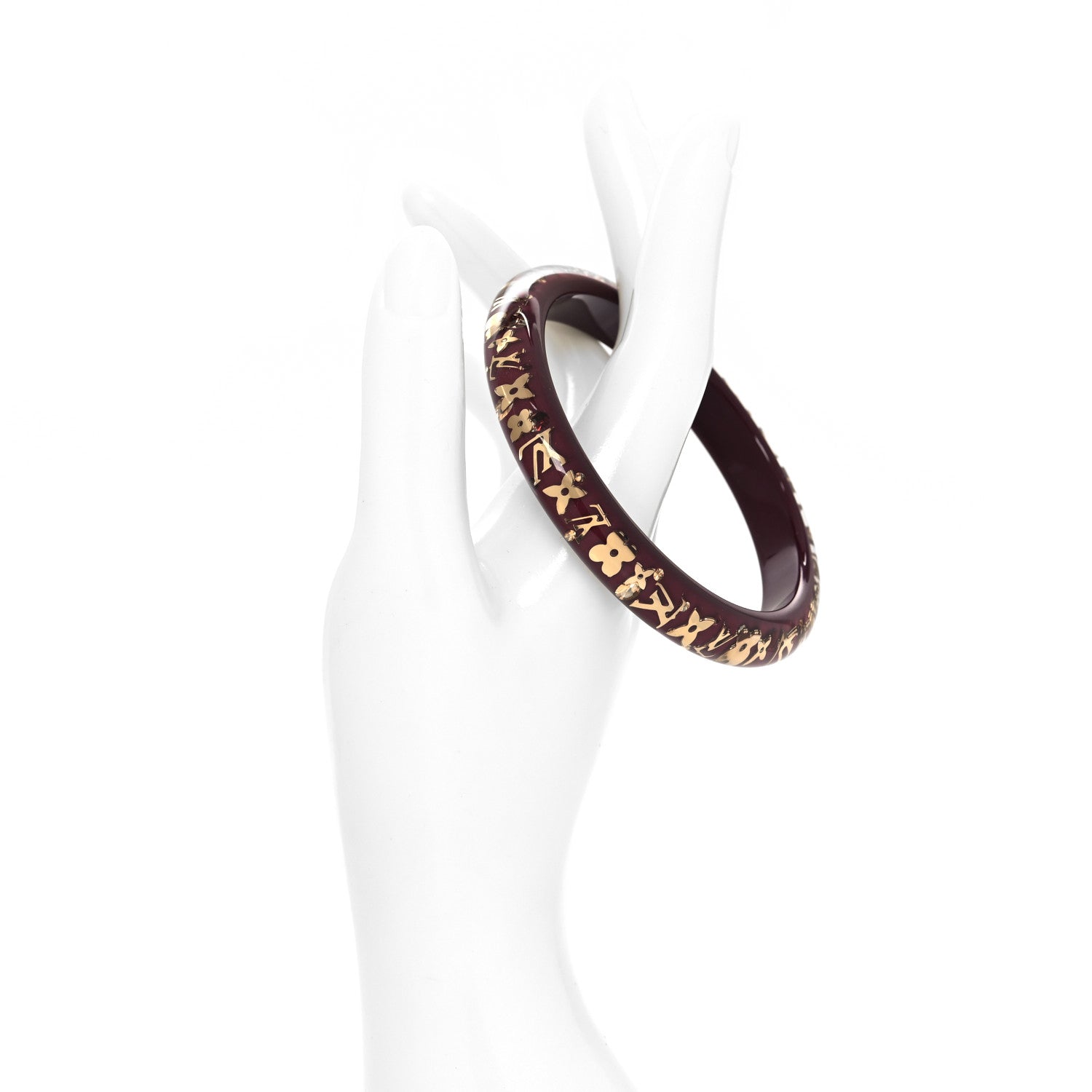 Louis Vuitton Resin Swarovski Medium Inclusion Bracelet PM Amarante 2 of 4