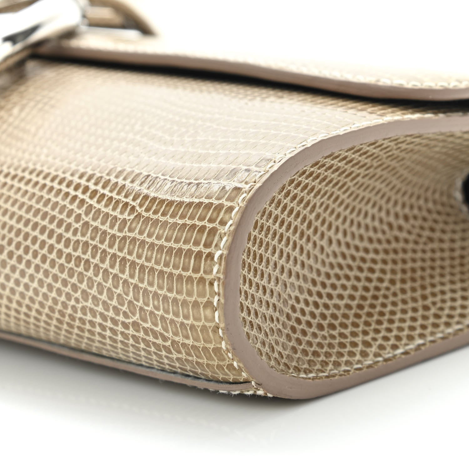 Hermes Lizard Egee Clutch Ficelle 8 of 10