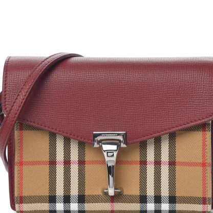 Burberry Grainy Calfskin Vintage Check Baby Macken Crossbody Bag Crimson 10 of 10