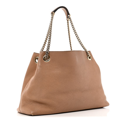 Gucci Pebbled Calfskin Medium Soho Chain Shoulder Bag Camelia 3 of 10