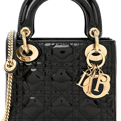 Christian Dior Patent Cannage Mini Lady Dior Black 7 of 9