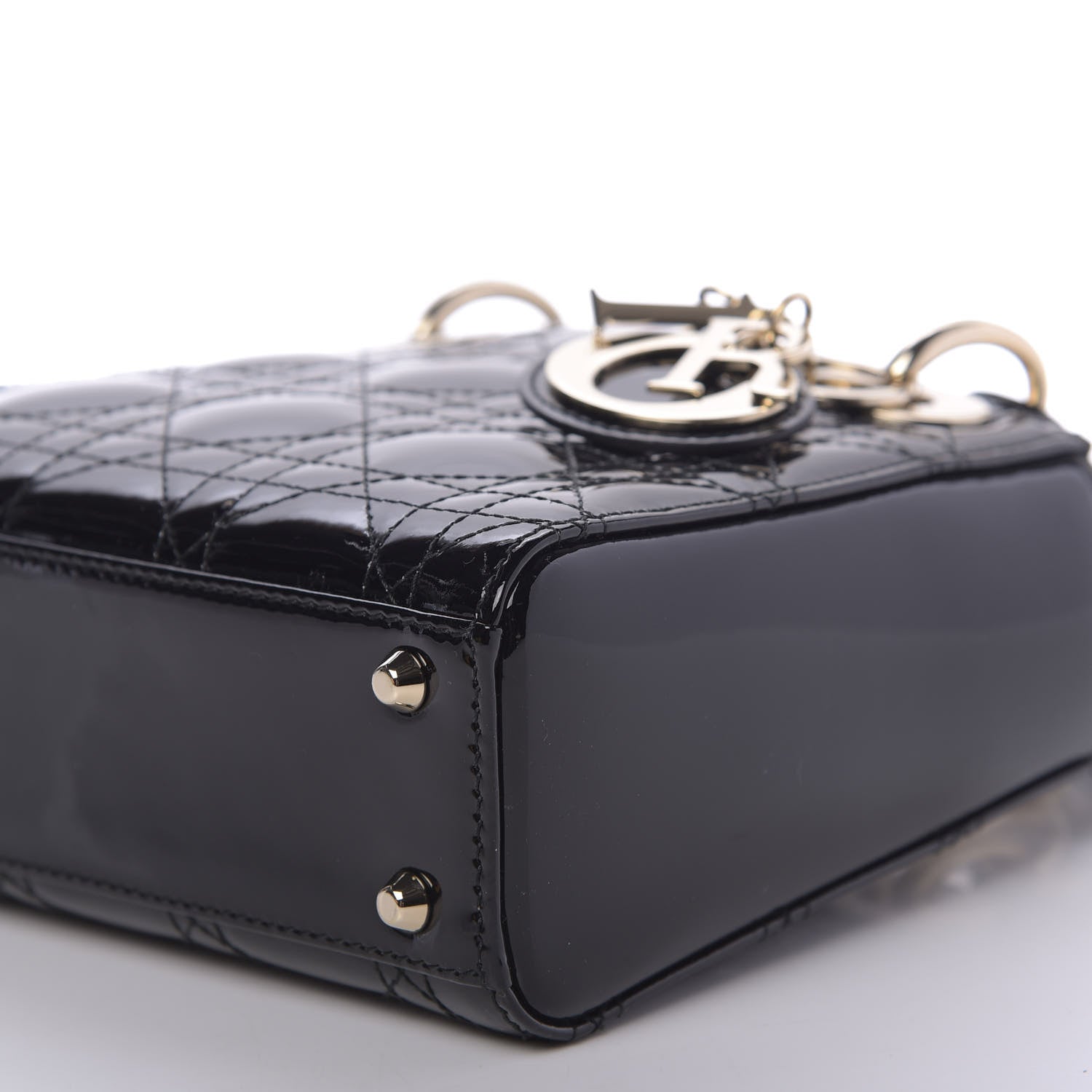 Christian Dior Patent Cannage Mini Lady Dior Black 6 of 9