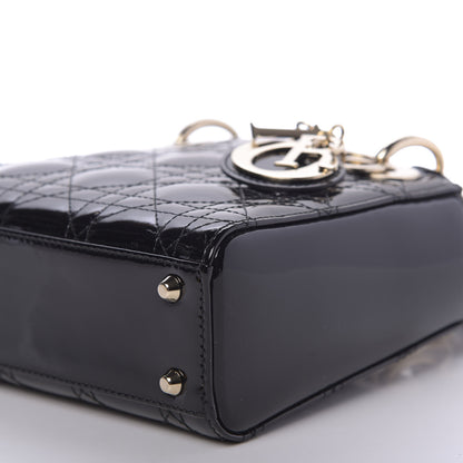 Christian Dior Patent Cannage Mini Lady Dior Black 6 of 9