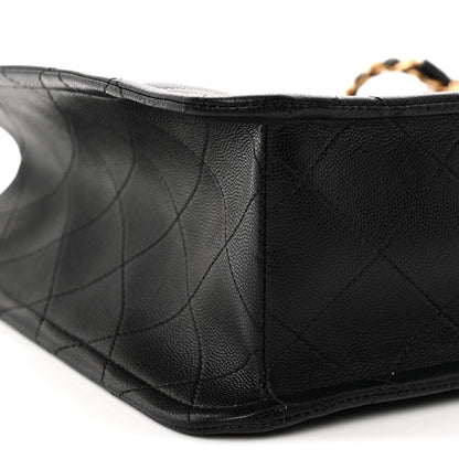 Chanel Caviar Quilted Sweet Classic Shopping Tote Black 9 of 10