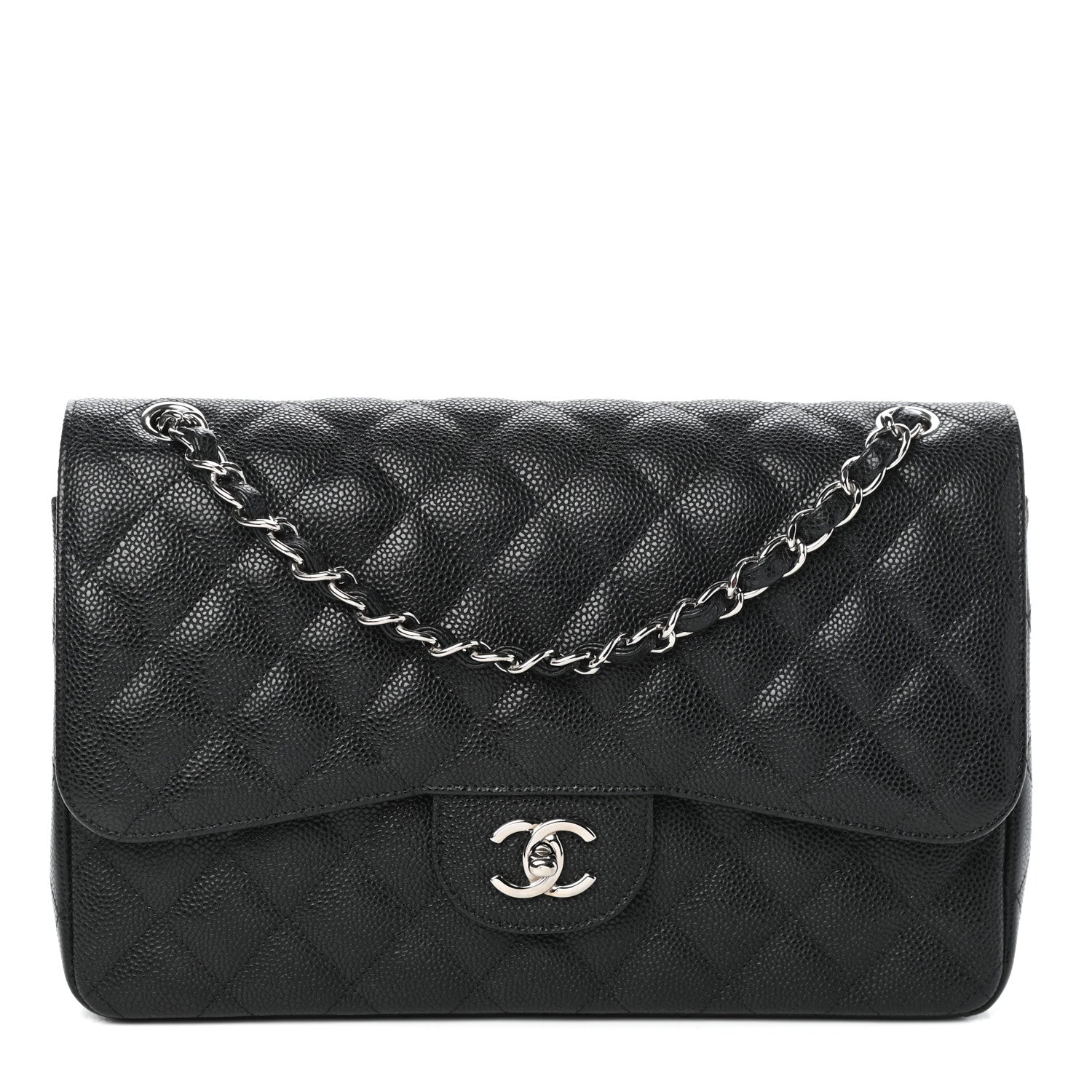 Chanel Caviar Quilted Jumbo Double Flap Black 1 of 10