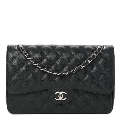 Chanel Caviar Quilted Jumbo Double Flap Black 1 of 10