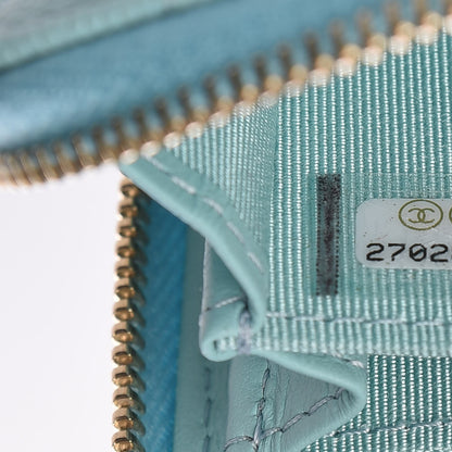 Chanel Caviar Quilted Zip Coin Purse Light Blue 7 of 8