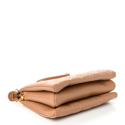 Louis Vuitton Lambskin Embossed Monogram Coussin PM Camel 4 of 10