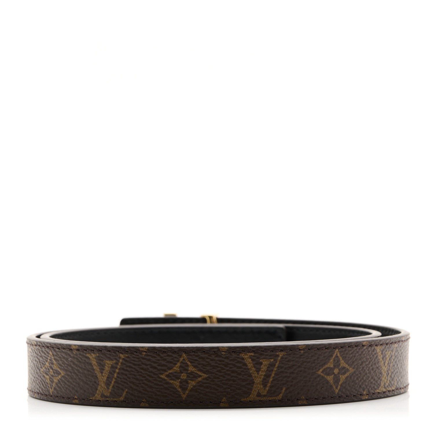 Louis Vuitton Calfskin Monogram 20mm LV Iconic Reversible Belt 75 30 Black 3 of 8