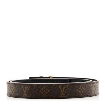 Louis Vuitton Calfskin Monogram 20mm LV Iconic Reversible Belt 75 30 Black 3 of 8