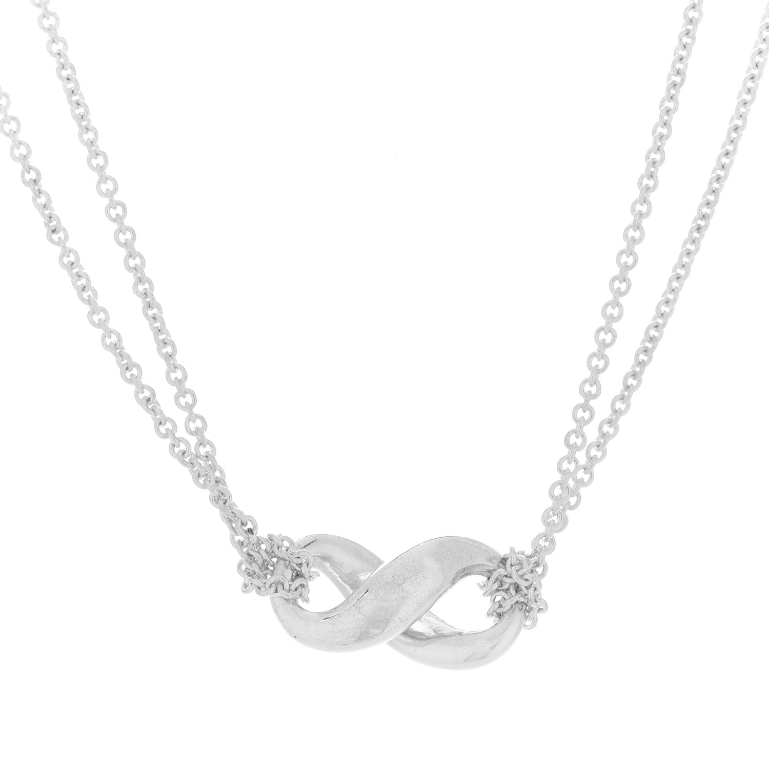 Tiffany Sterling Silver Figure 8 Pendant Necklace 4 of 7