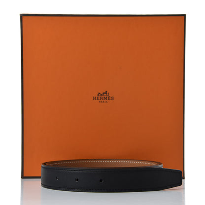 Hermes Swift Epsom 24mm Belt Strap 80 Black Gold 6 of 6
