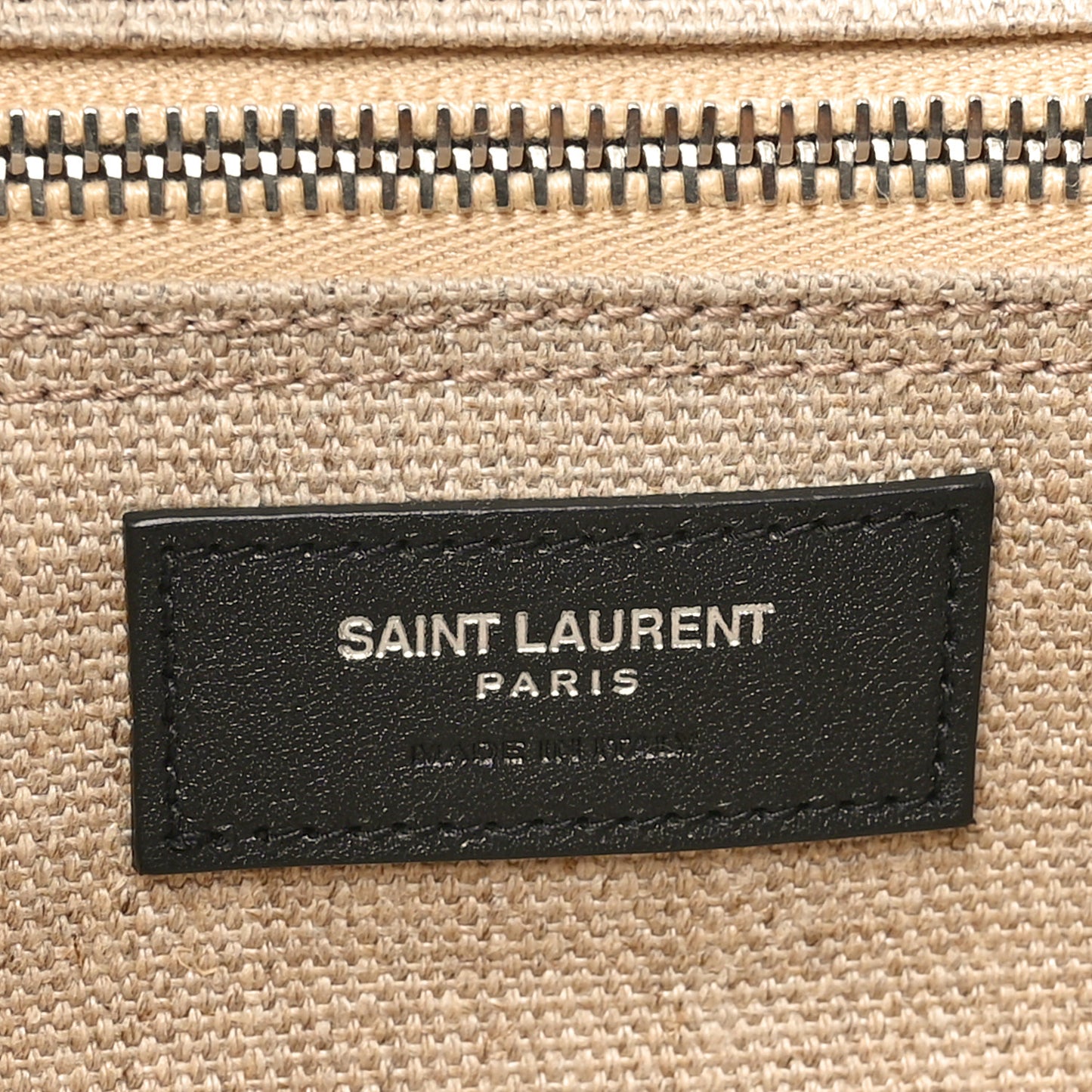 Linen Calfskin Rive Gauche Tote Greggio Natural