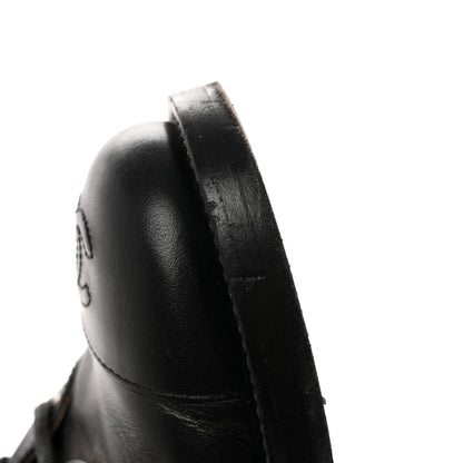 Chanel Calfskin Lace Up Combat Boots 36 Black 12 of 16