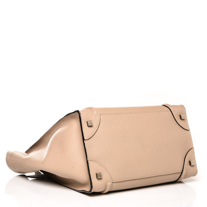 Celine Drummed Calfskin Mini Luggage Dune 4 of 11