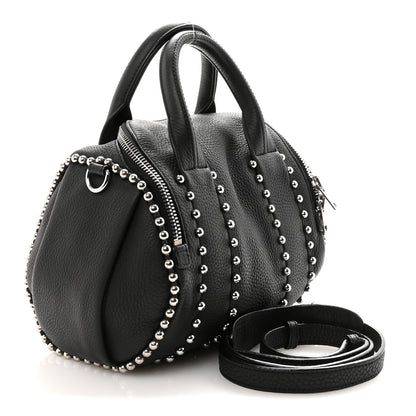 Alexander Wang Calfskin Studded Rockie Matte Black Rhodium Hardware 3 of 9