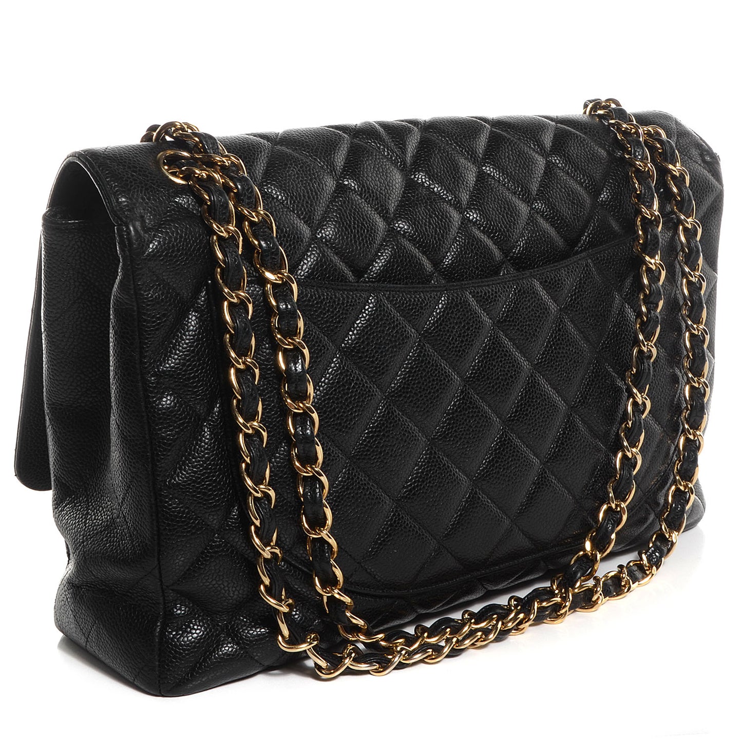 Caviar Maxi Single Flap Black