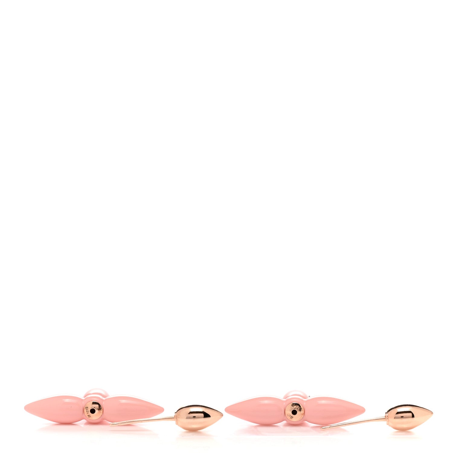 Louis Vuitton Resin Louisette By Night Earrings Gold Pink 3 of 4