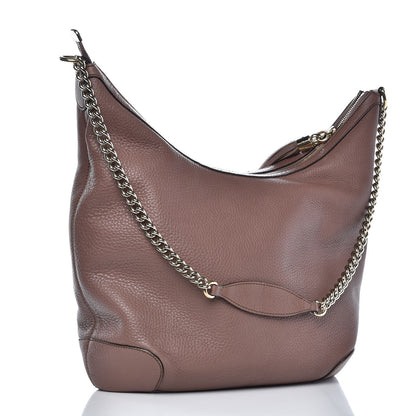 Gucci Pebbled Calfskin Medium Soho Chain Hobo Dark Cipria 3 of 11