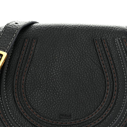 Chloe Grained Calfskin Small Marcie Saddle Bag Black 8 of 15