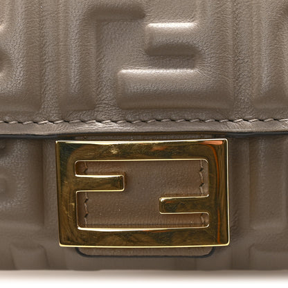 Fendi Nappa Matisse FF Embossed Continental Wallet On Chain Tortora 11 of 12