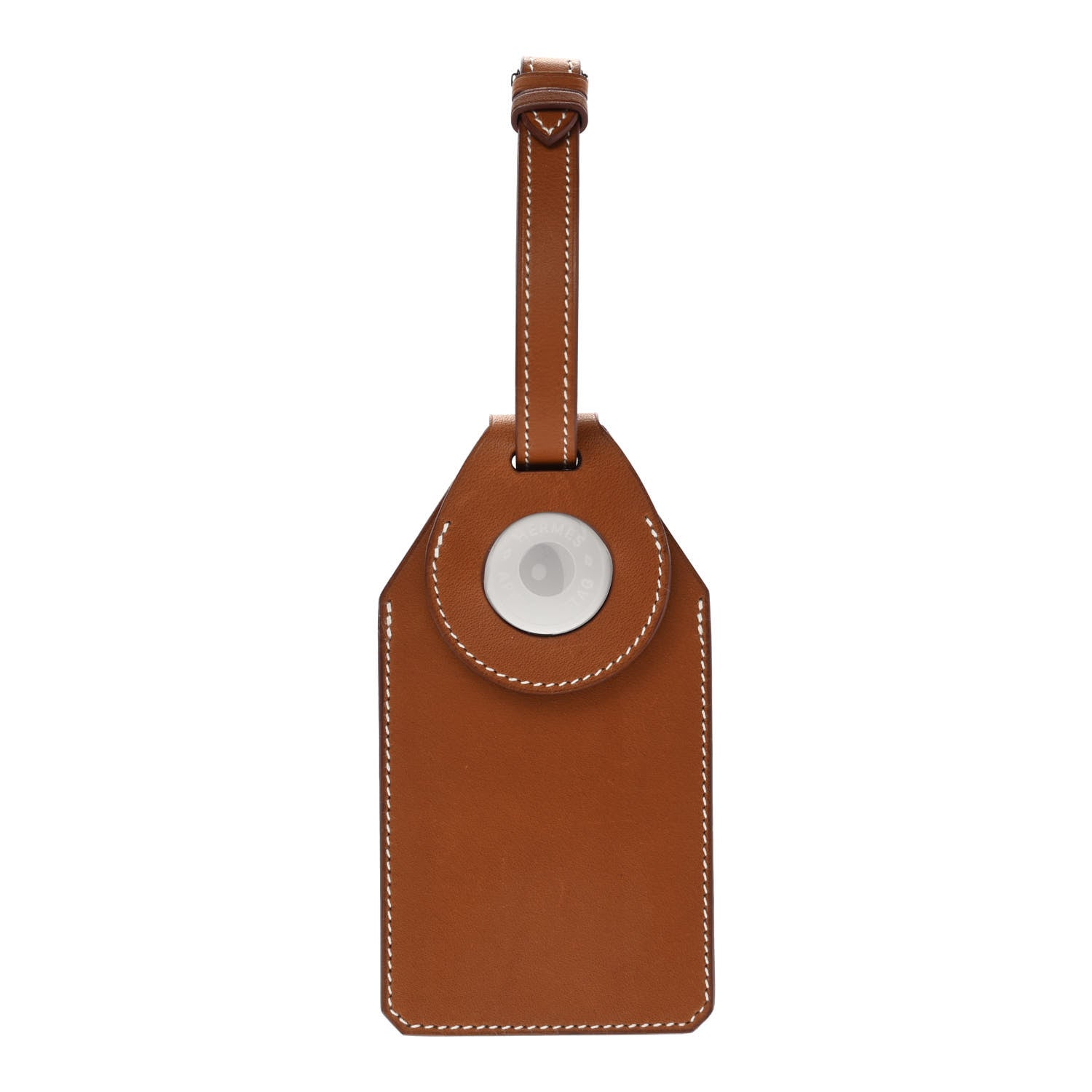 Hermes Fawn Barenia AirTag Travel Tag Fauve 1 of 6