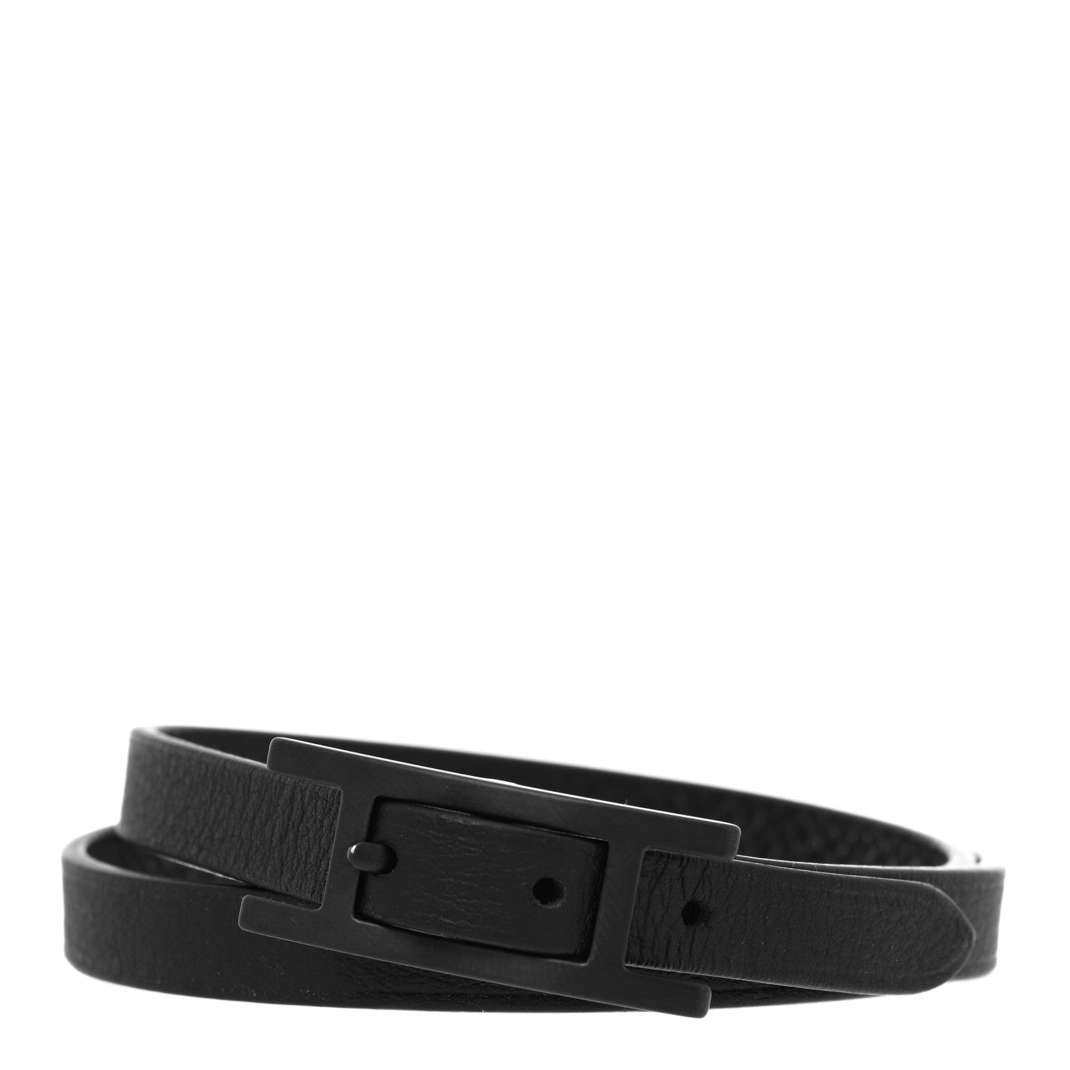 Hermes Epsom Behapi Double Tour Bracelet Black 1 of 4