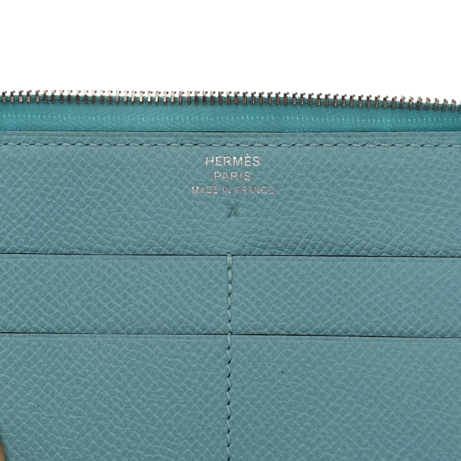 Hermes Epsom Printed Silk Flamingo Party Soie-Cool Wallet Mykonos Bleu Atoll 6 of 10