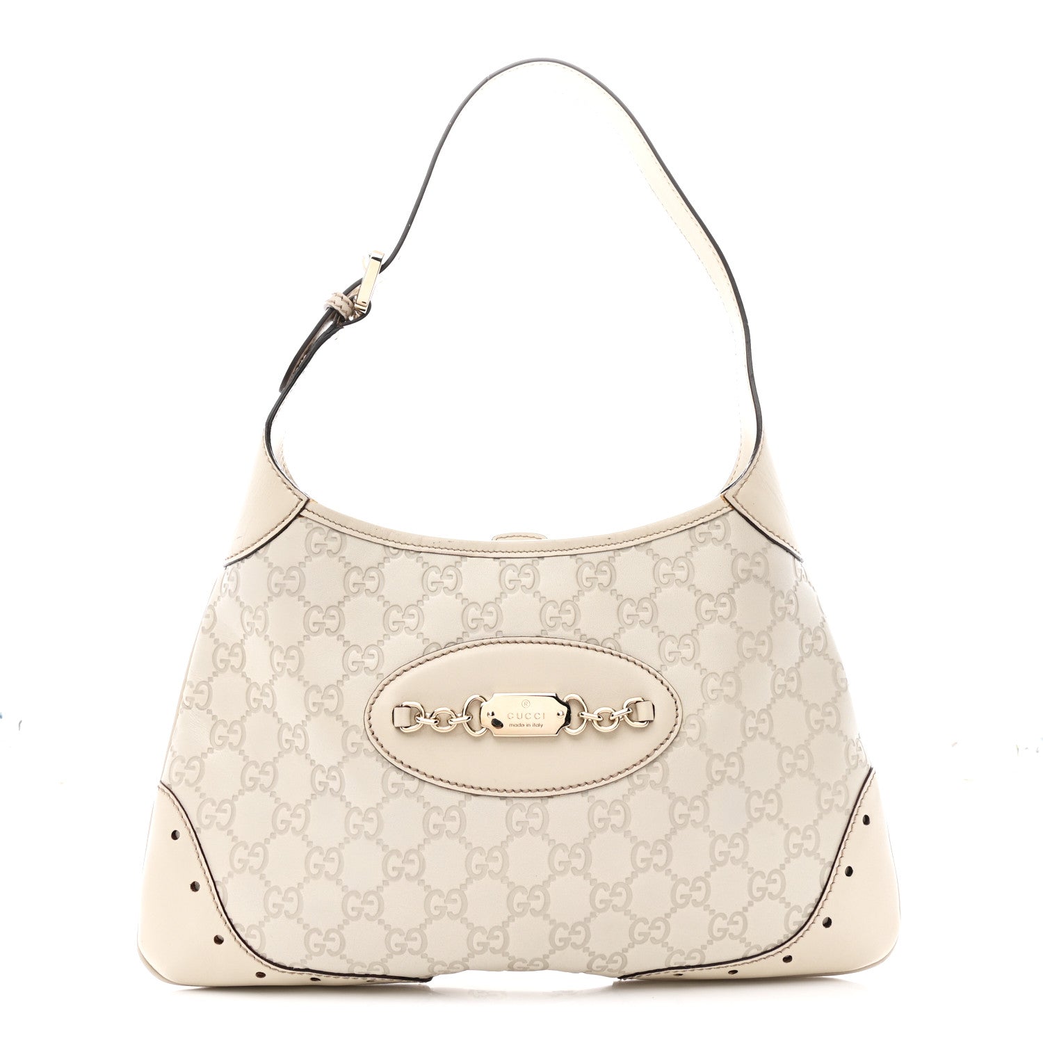 Gucci Guccissima Punch Hobo Off White 1 of 13
