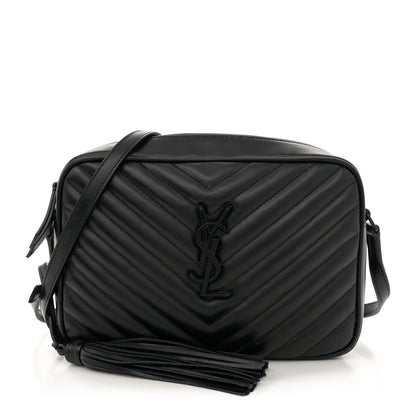 Saint Laurent Calfskin Matelasse Monogram Monochrome Lou Camera Bag Black 1 of 11