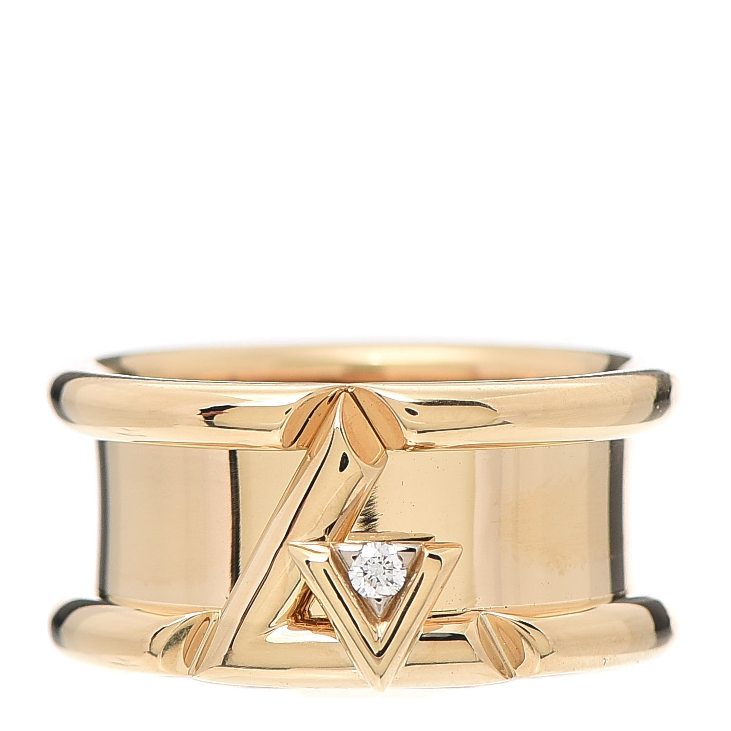 Louis Vuitton 18K Yellow Gold Diamond Volt One Band Ring 52 6 1 of 6