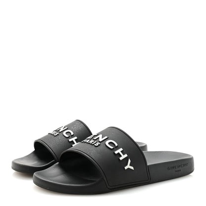 Givenchy Rubber Logo Pool Slide Sandals 41 Black 7 of 16