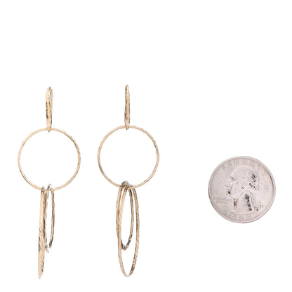 Tiffany 18K Yellow Gold Hammered Paloma Picasso Hammered Circles Earrings 2 of 4