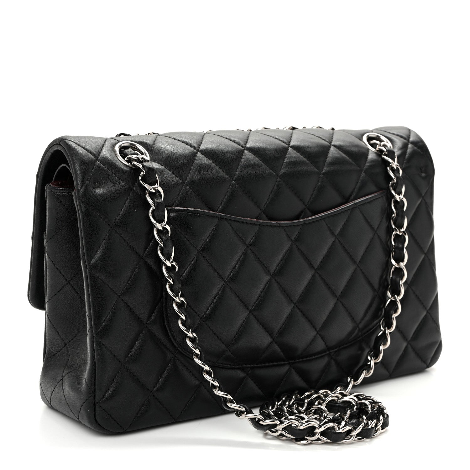 Chanel Lambskin Quilted Medium Double Flap  Black 3 of 10
