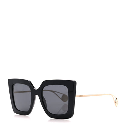 Gucci Acetate Oversize Square Frame GG0435S Sunglasses Black 1 of 7