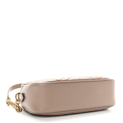 Gucci Calfskin Matelasse Small GG Marmont Chain Shoulder Bag Porcelain Rose 4 of 11